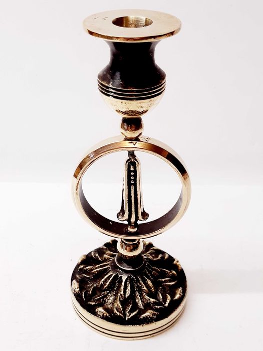 Старинный подсвечник из латуни на одну свечу, цена за 1 подсвечник