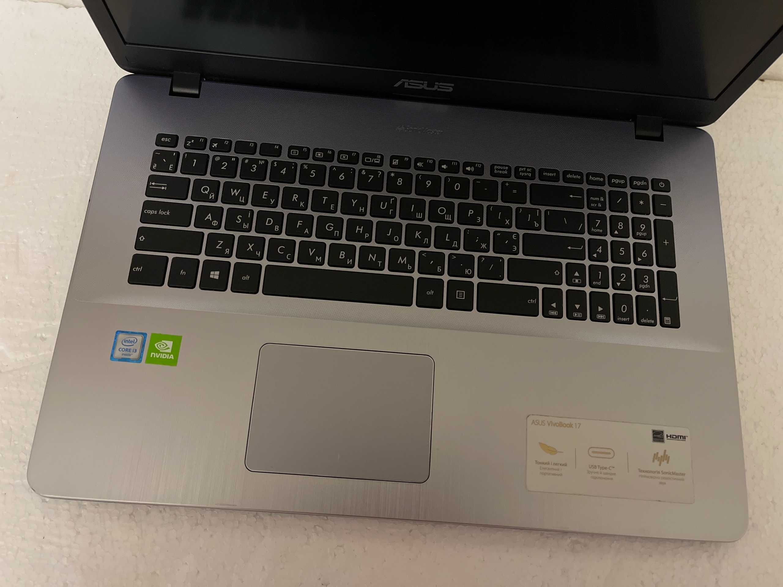 17.3" Экран!! Игровой ASUS VivoBook 17 + (Четыре ядра) + Видео GDDR5