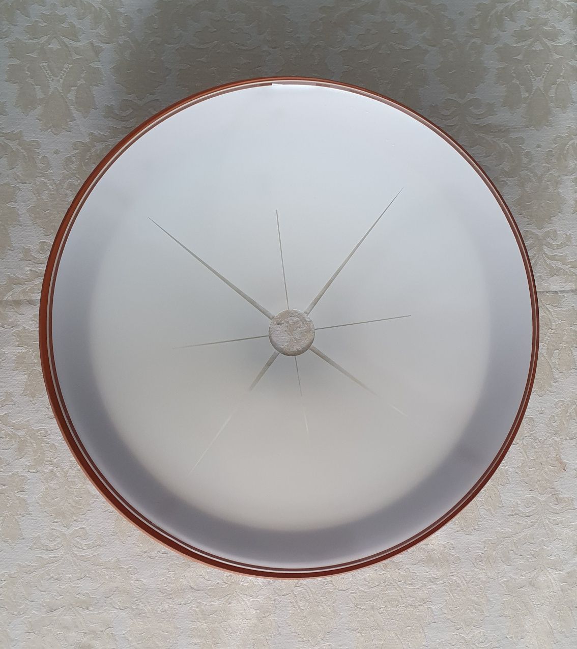 Plafon, żyrandol, mleczne szkło, średnica 41 cm