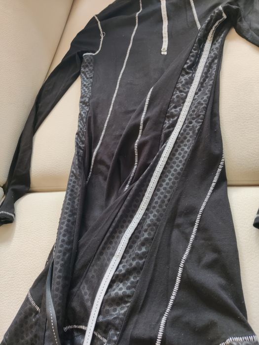 T-shirt, túnica, manga comprida, preta, La Mode est à Vous, 36