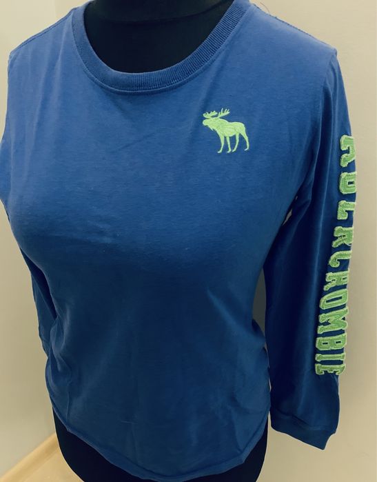 Abercrombie&Fitch bluzka longsleeve L/M logowana, bawełna