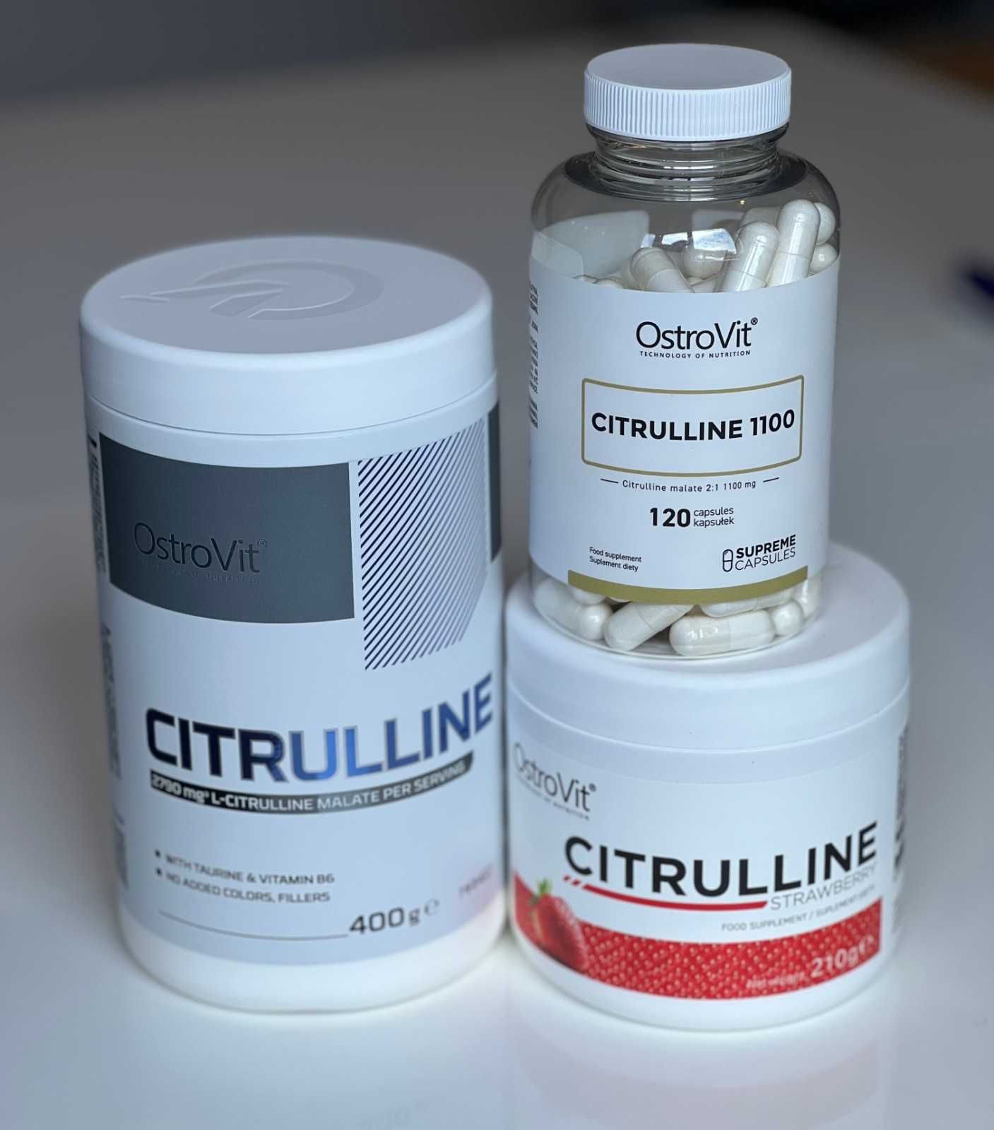 Цитрулін, CITRULLINE 210 г/OstroVit CITRULLINE 400 г/Citrulline 120cap