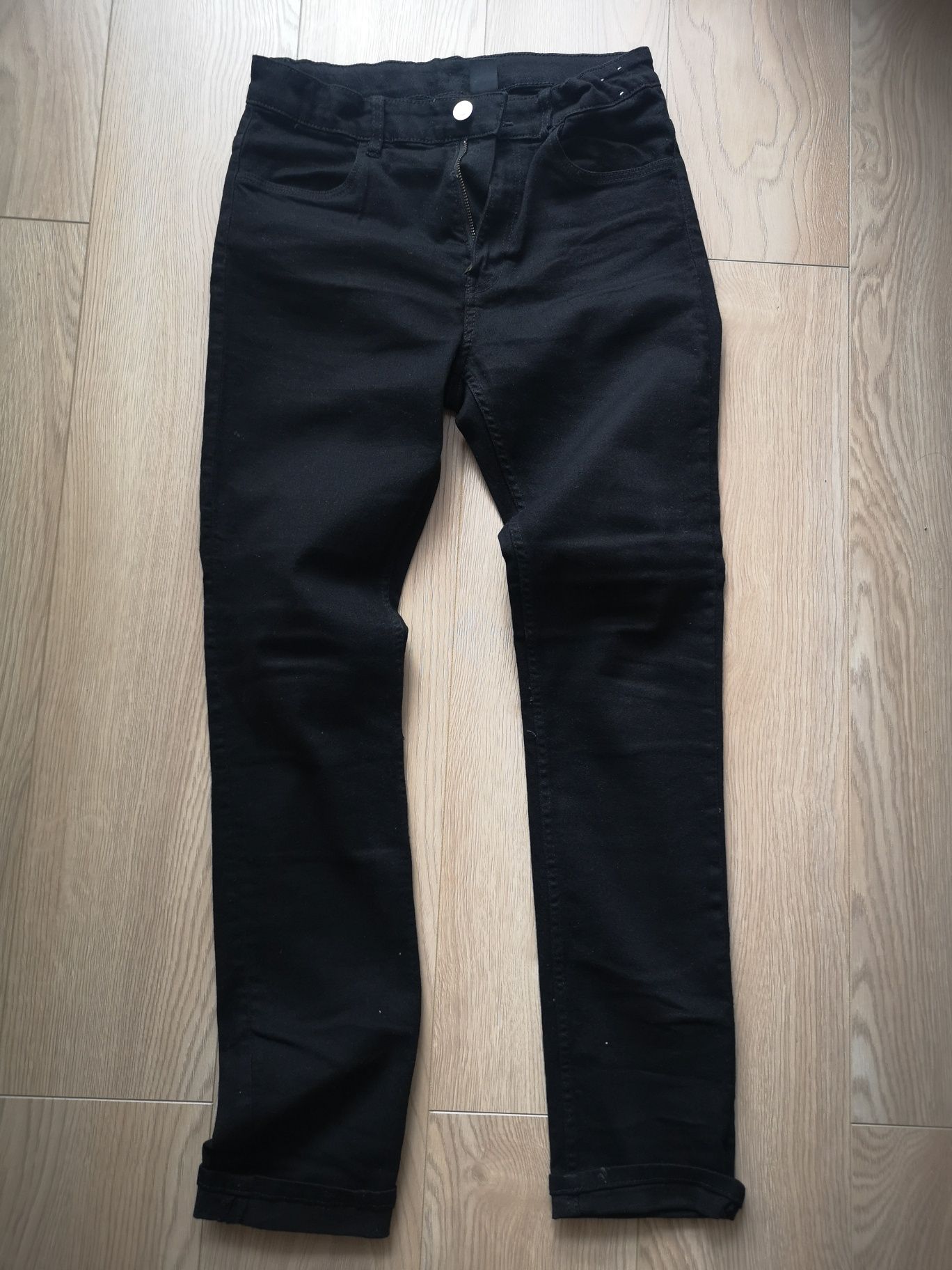 Spodnie H&m jeansowe skinny fit 164 z gumką