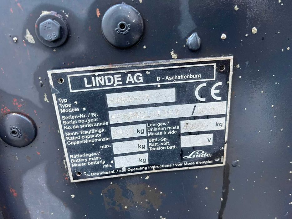Linde H25D-03 , 2000rok , pełna kabina