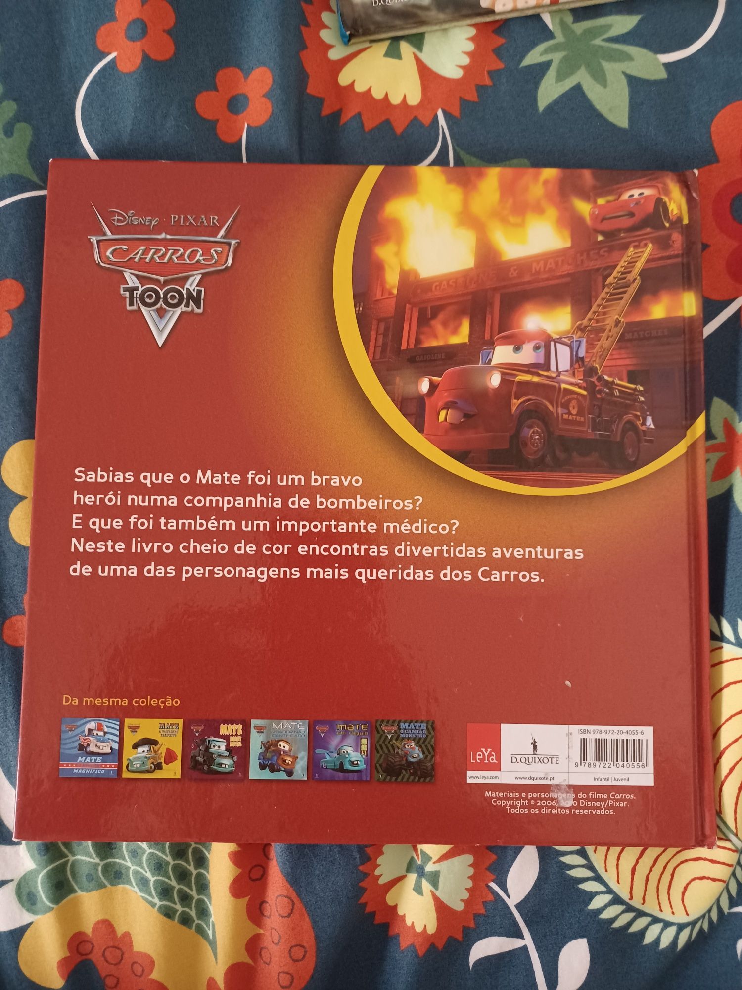 Livro infantil da Disney - Carros - "Mate - O bombeiro de serviço"