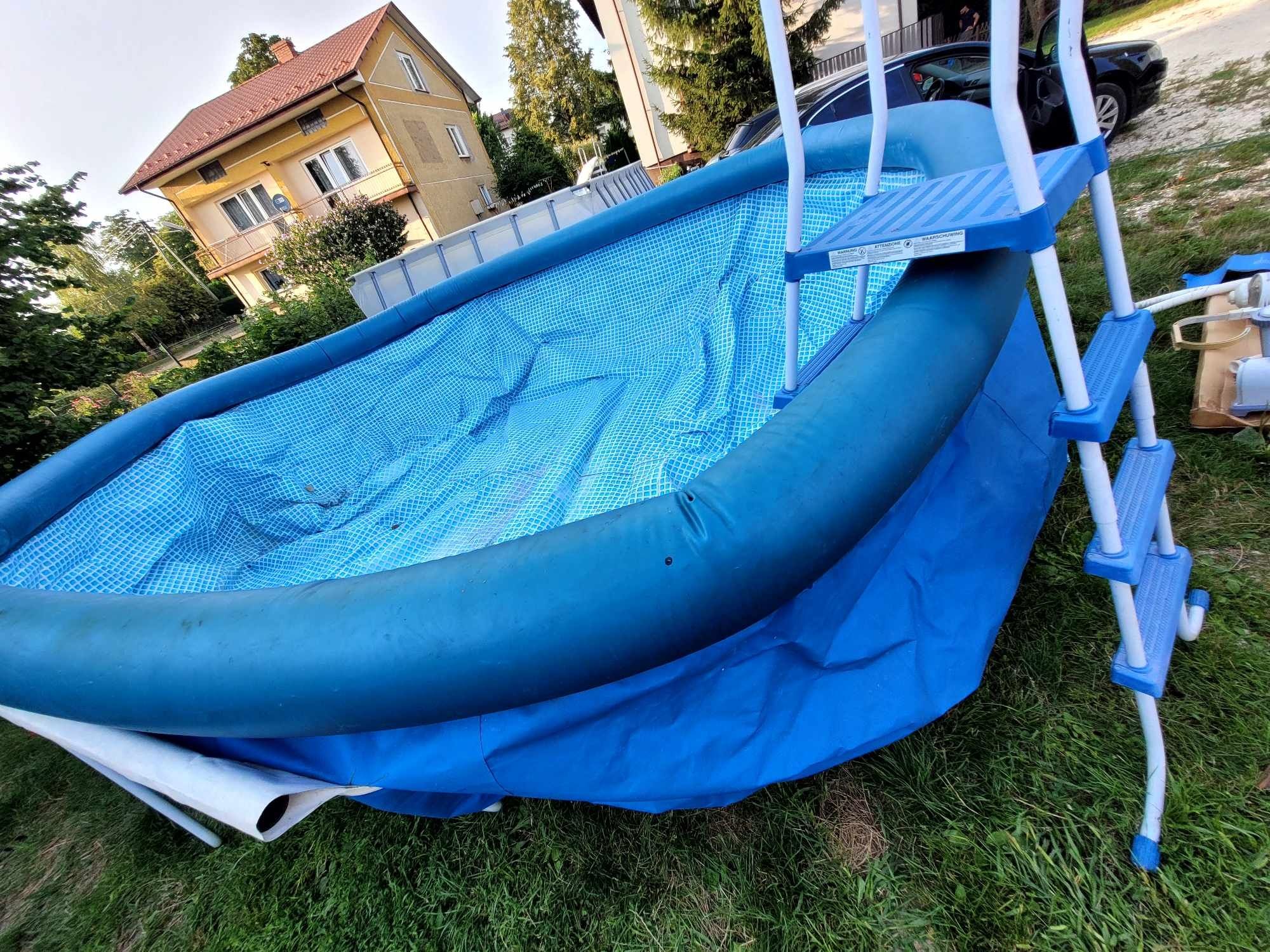 Basen rozporowy , stelażowy INTEX , duży! Cały zestaw
