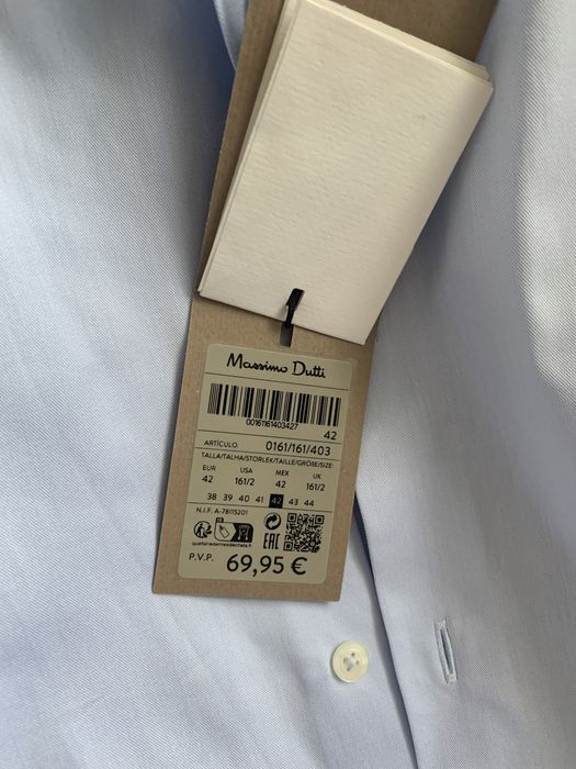 Сорочка, рубашка під запанки Massimo Dutti, р. L, 42