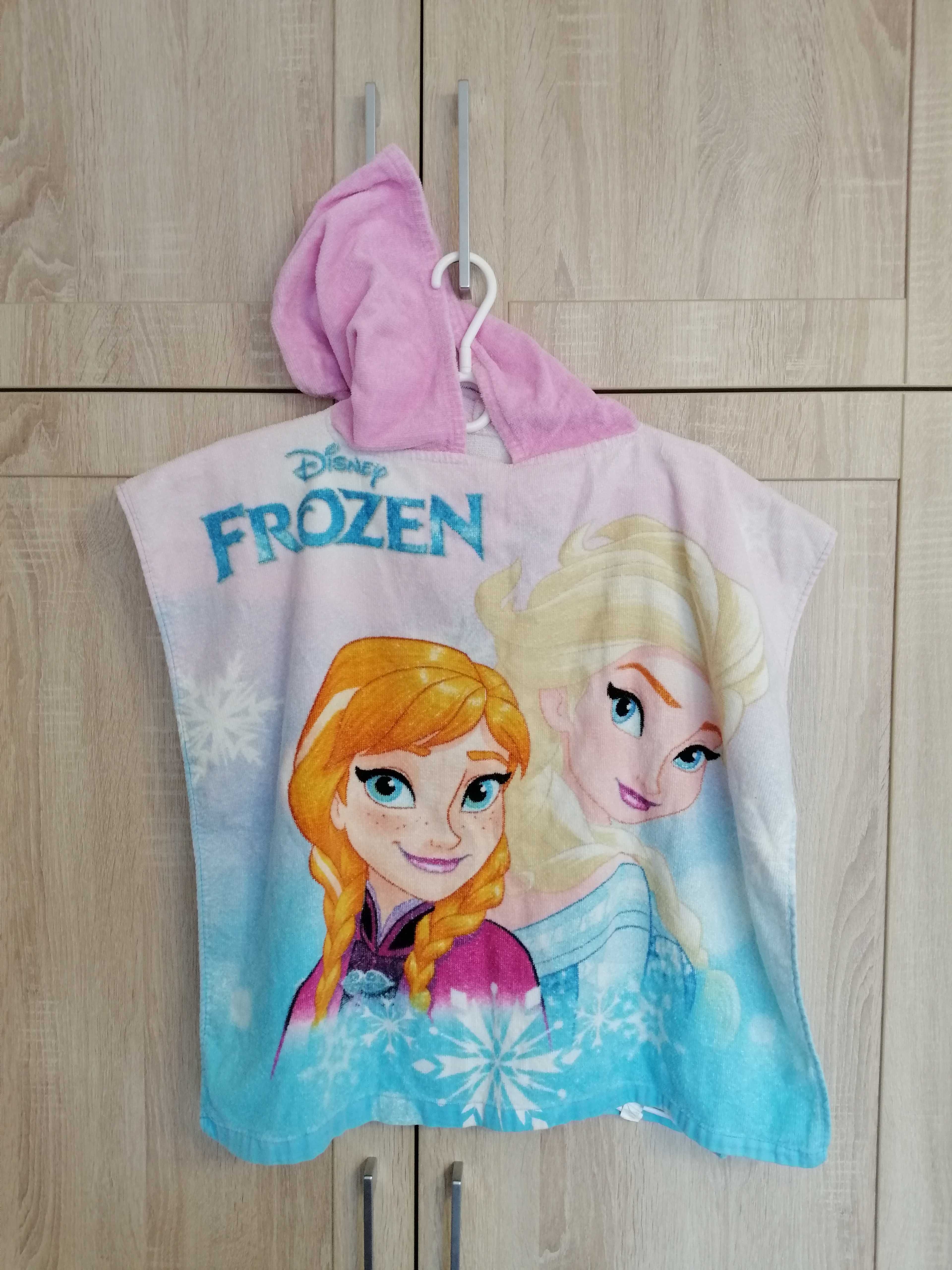 Ręcznik kąpielowy poncho Disney Frozen, 60x120 cm, 100% bawełna