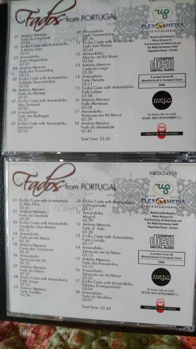4 CD's Música Brasileira e Fado, A Partir de