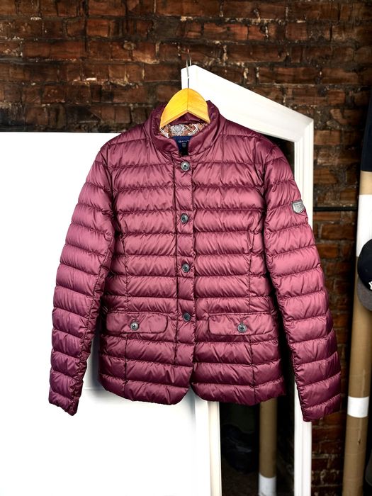 GANT Women’s Down Jacket – Burgundy Quilted Outerwear RRP - 550$