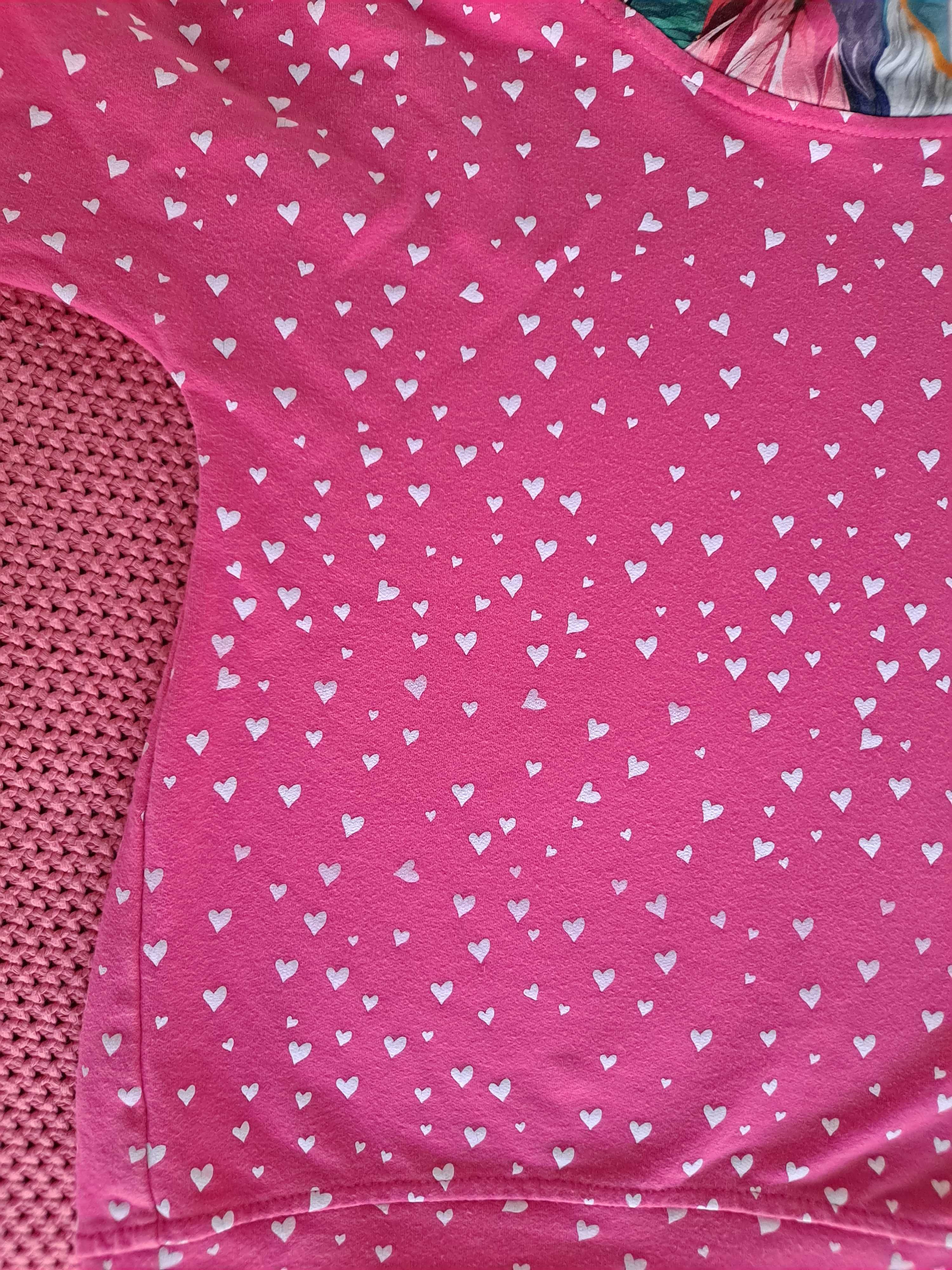Bluza oversize z kapturem Pink Hearts Colibri Hey Popinjay