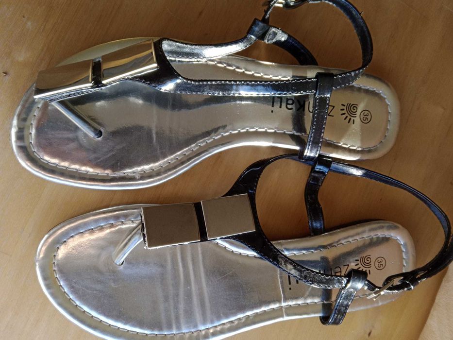 Sandália rasteira Zenkali - 35, linda!