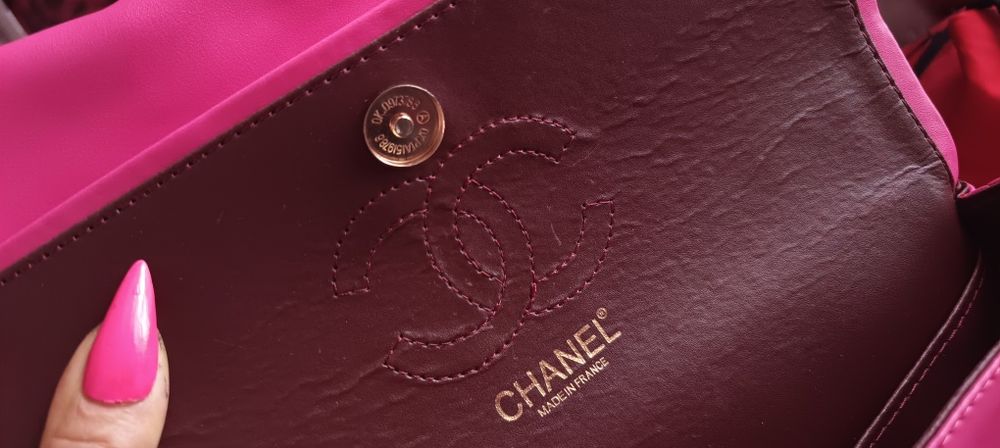 Torebka Chanel CC różowa fuksja piękna