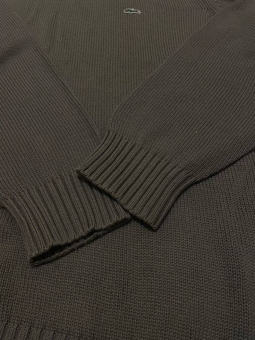 Чудовий оливковий вʼязаний свитер Lacoste