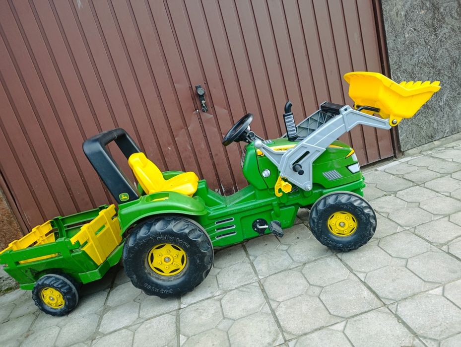 Traktor na pedały John Deere+tur+przyczepa