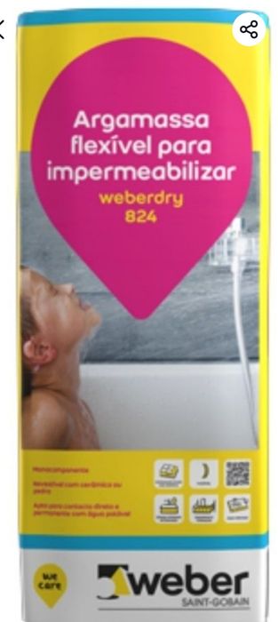 Argamassa de impermeabilização WEBERDRY 824 20KG