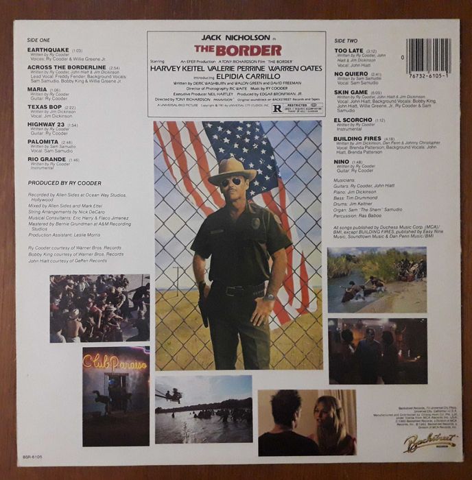 Ry Cooder disco de vinil "The Border"