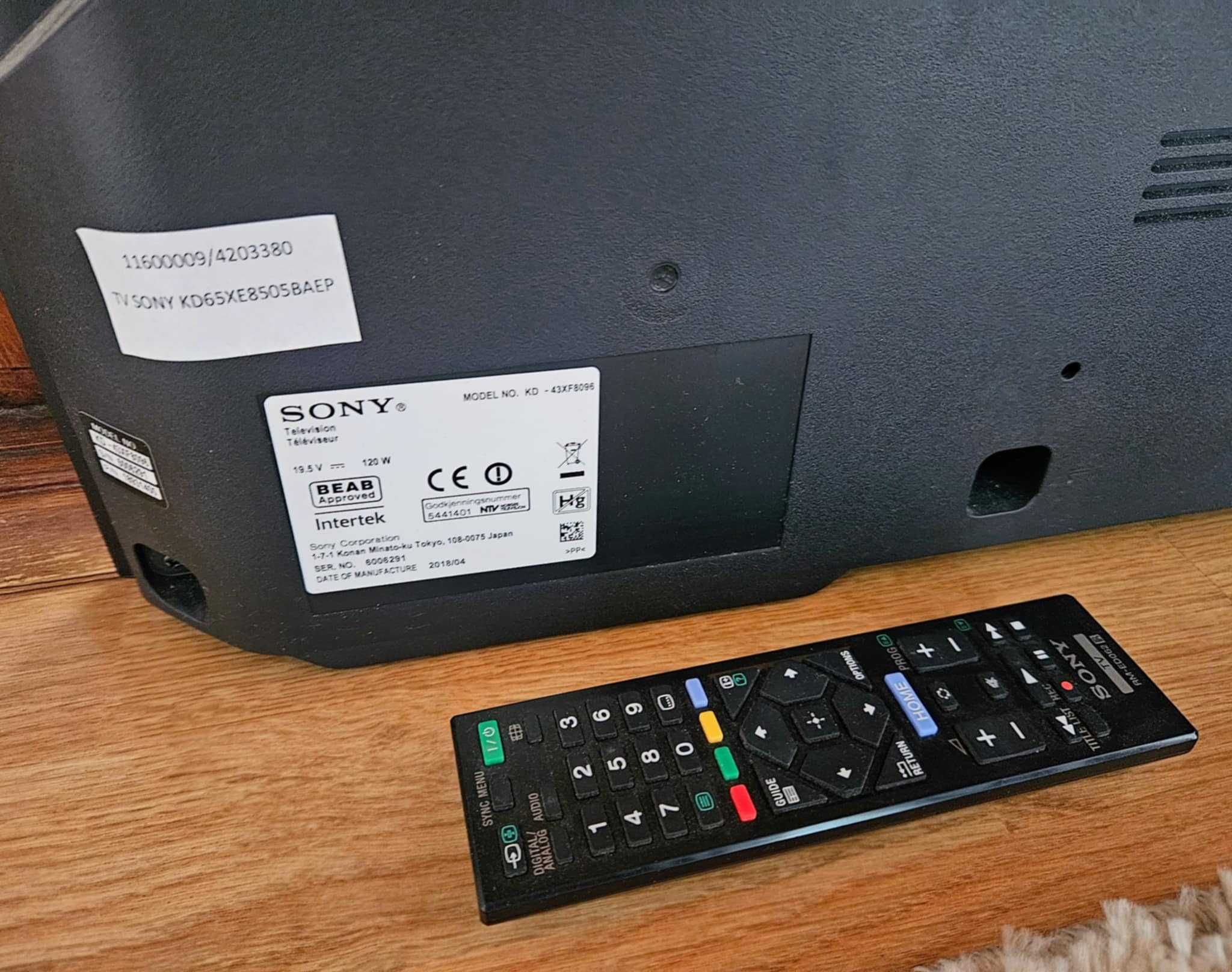 Android TV Sony KD-43XF8096 4K HDR / XReality PRO / TRILUMINOS / Wi-Fi