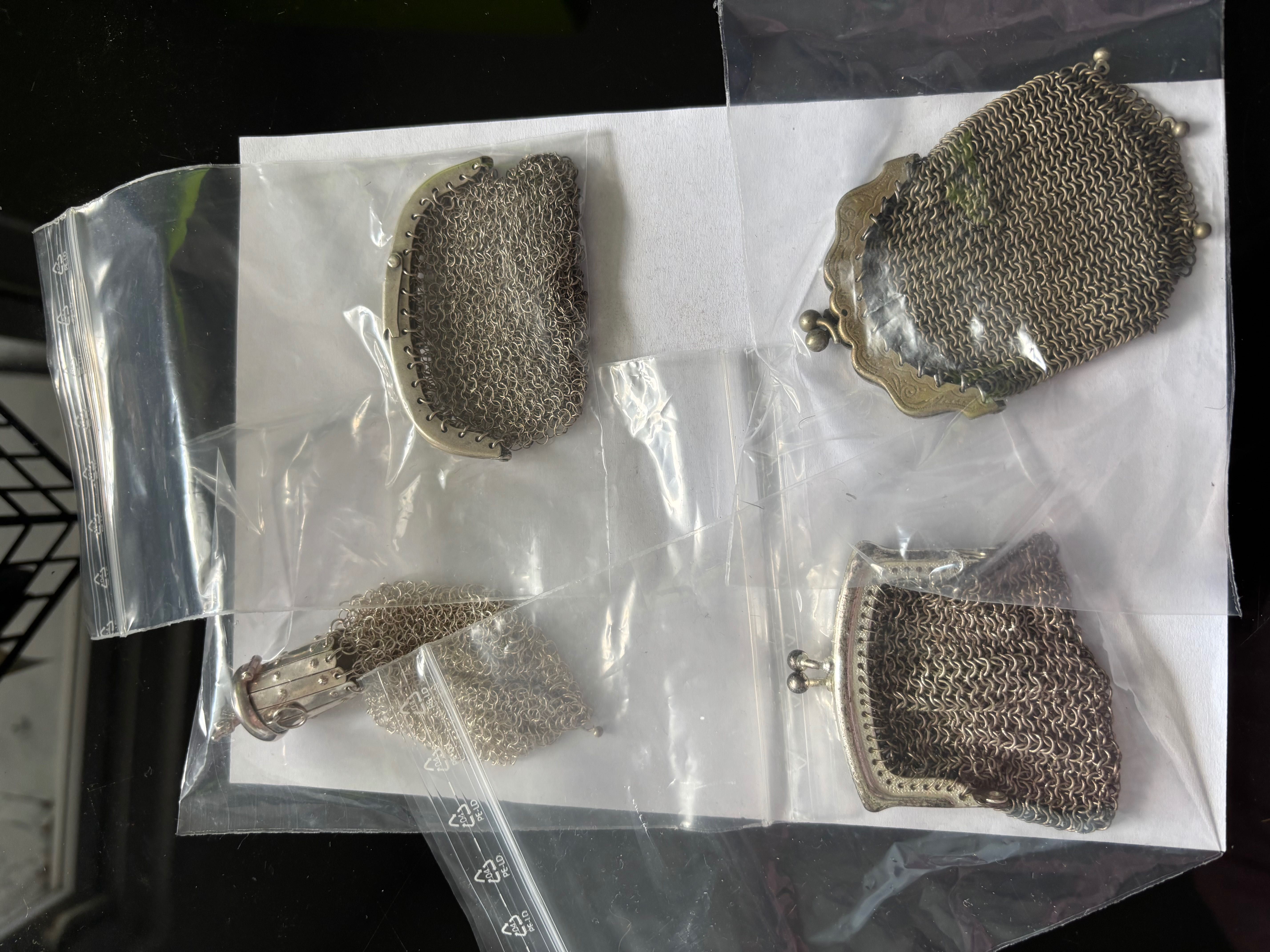 Porta moedas antigos em prata