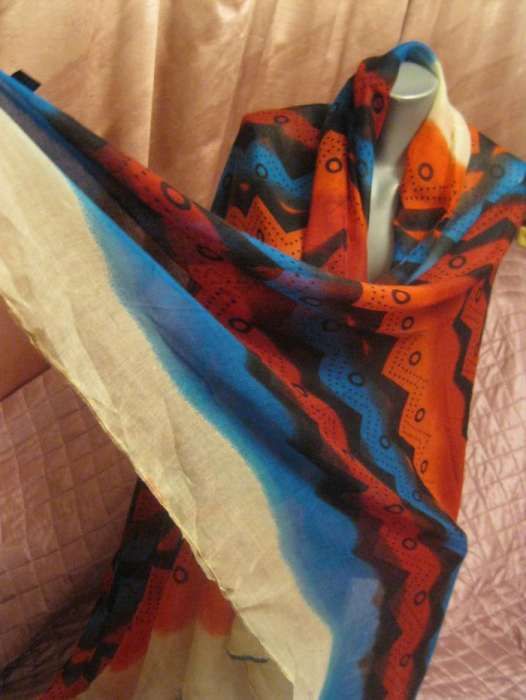 палантин шапф шаль цветной стильный большой вискоза ИНДИЯ радуга яркий