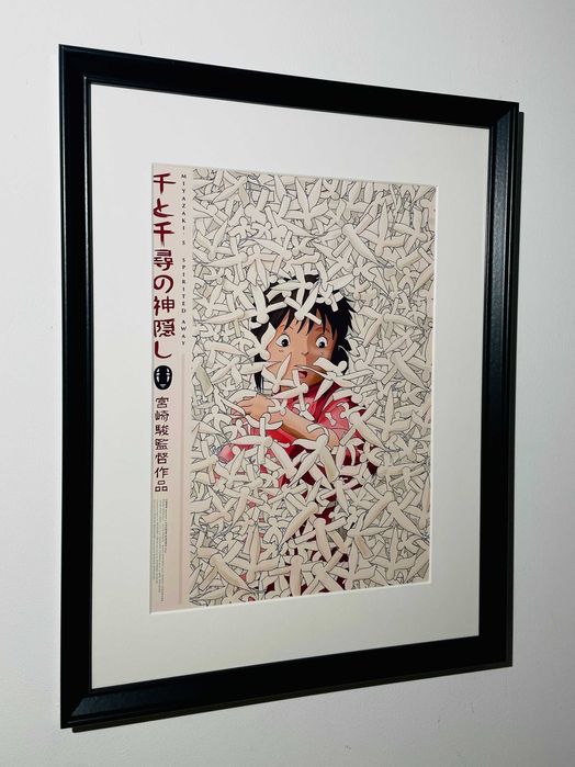 Plakat w ramce Spirited Away dekoracja Ghibli, prezent damski męski
