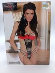 Czarno czerwone sexy body BNF Corinne nowe rozm. uniw. S/M
