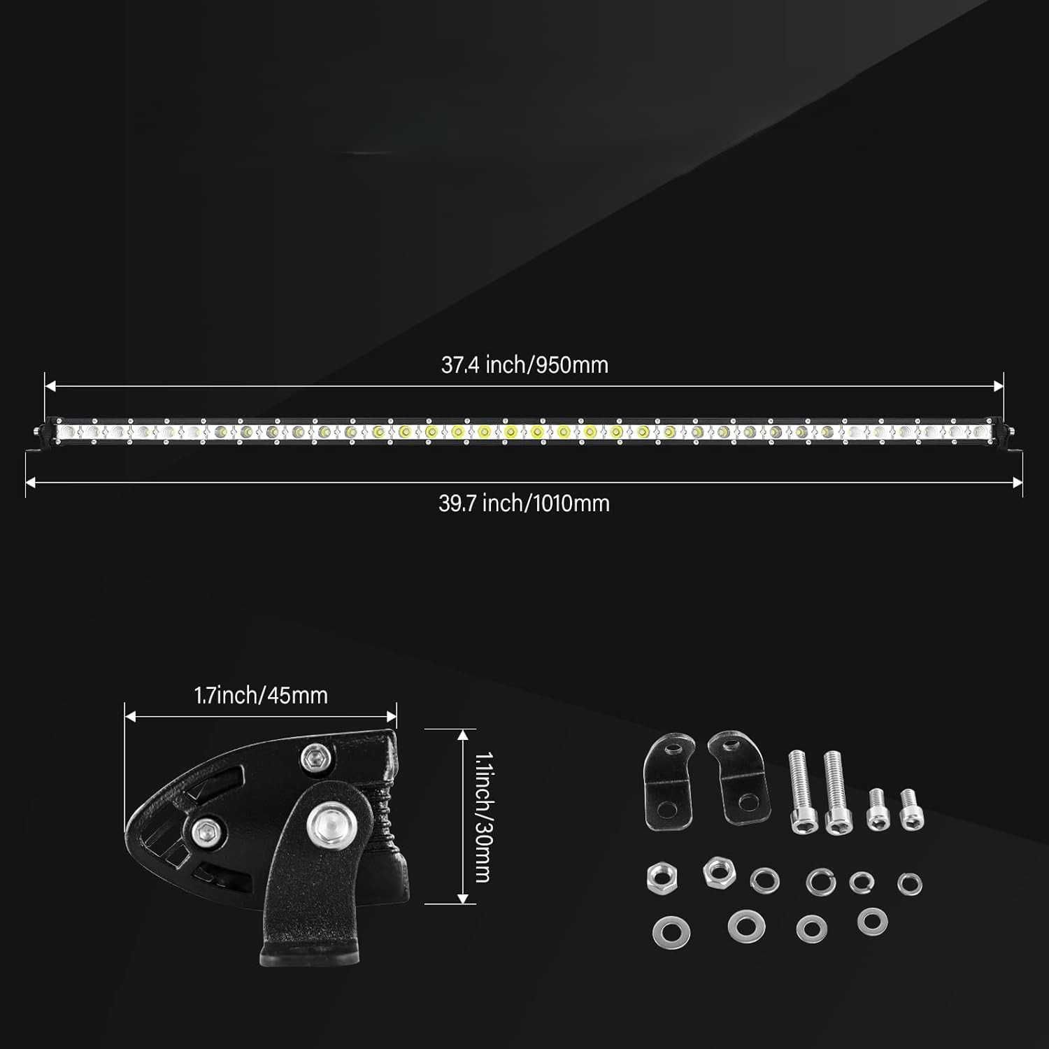 Lampa robocza oświetlenie LED  180W 6000K IP67, do pojazdów terenowych