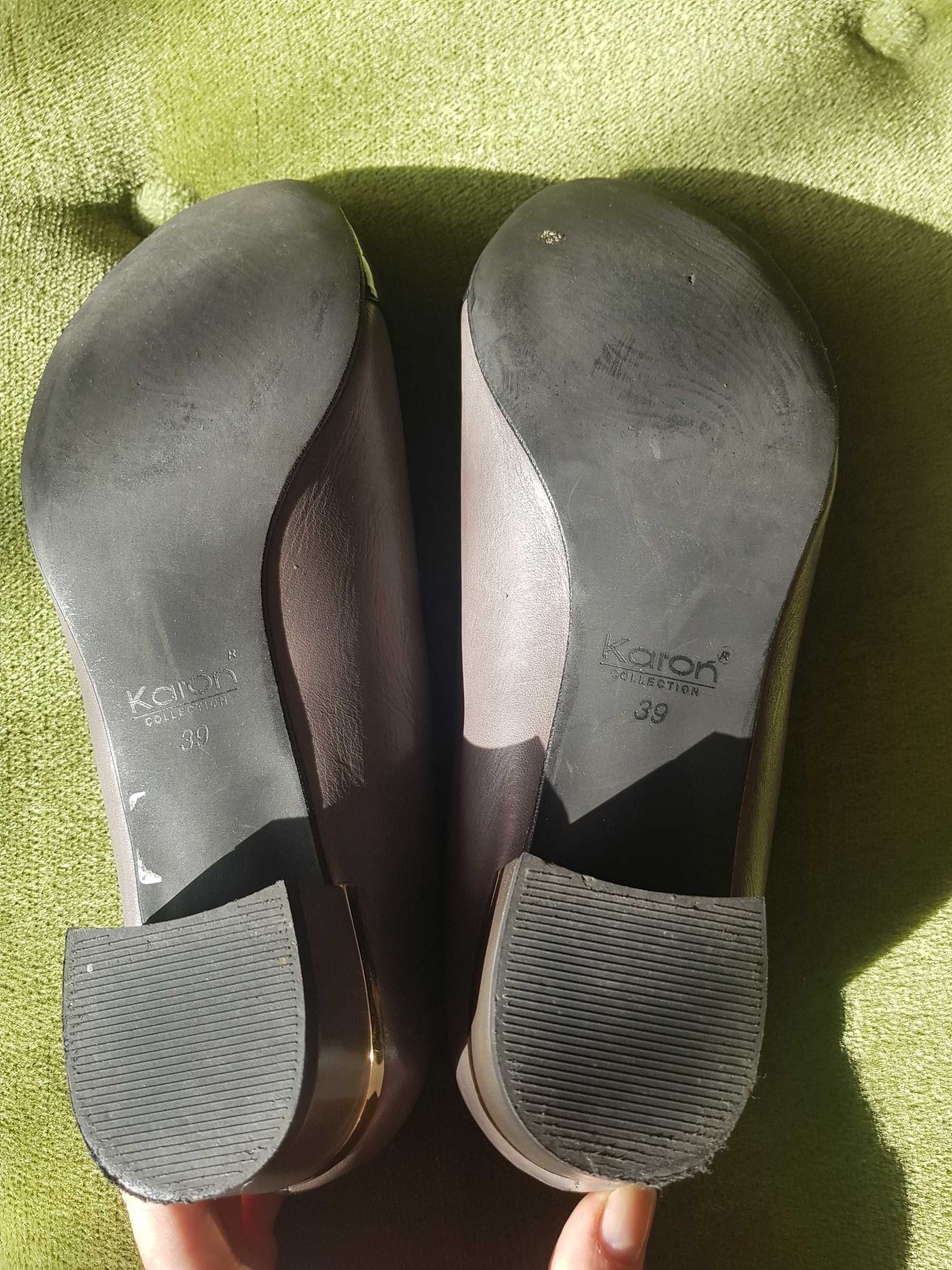 Buty Karoń, czułenka, skóra naturalna,r.39,raz założone