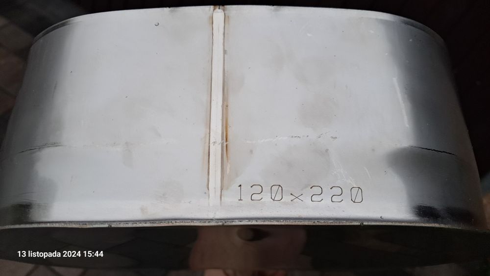 ODSKRAPLACZ 1mm stal kwas 14404 Nowy 120mm220 rurką w bok szeroki OWAL