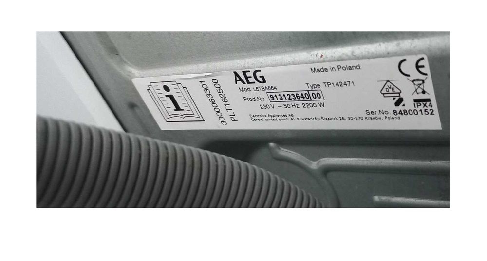 Пральна машина AEG L6TBA664 верхнє (вертикальне) 6кг а+++