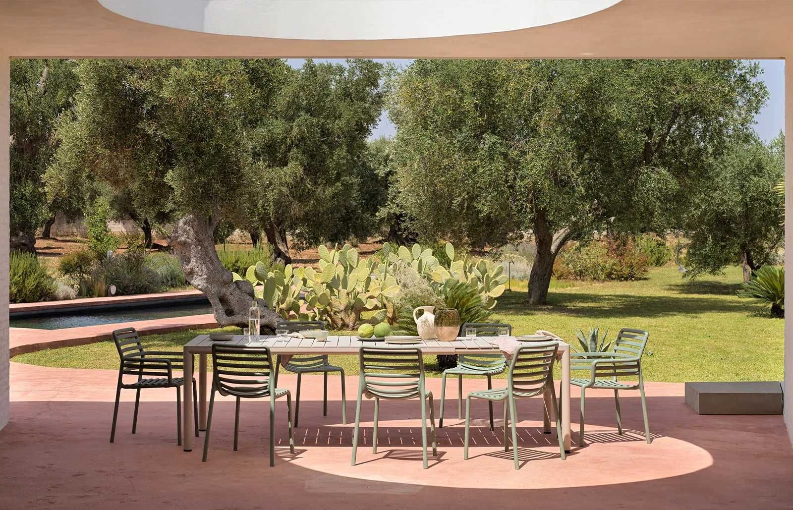 włoskie krzesło do ogrodu ogródka Bora Doga Net Riva Trill Palma NARDI