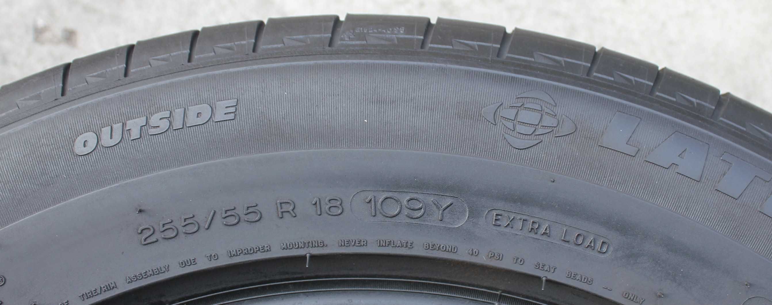 Поштучно, попарно, літні шини 255/55/R18 Michelin Latitude Sport