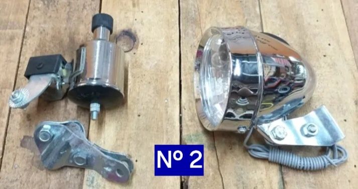 Conjunto de luz de dínamo bicicleta pasteleira/clássica