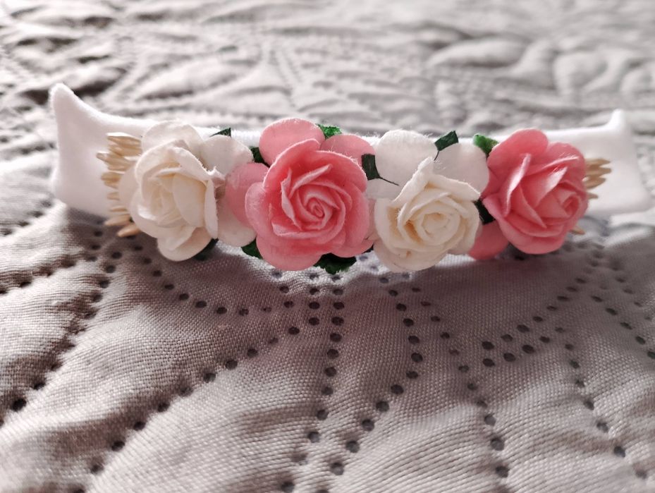 Nowa opaska z kwiatuszkami