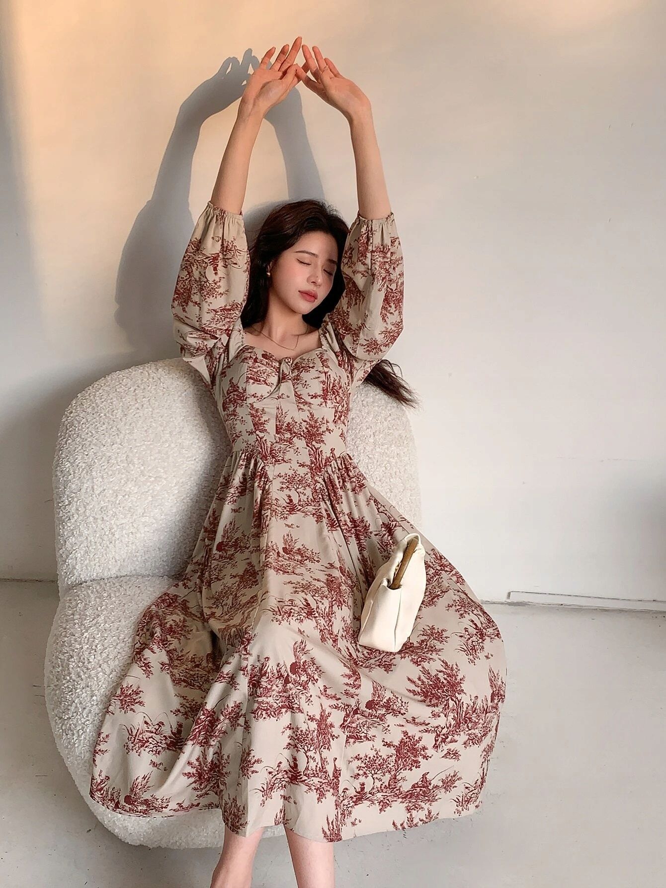 Sukienka Rozkloszowana W Kwiaty Boho Midi Casual Dazy Xs 34