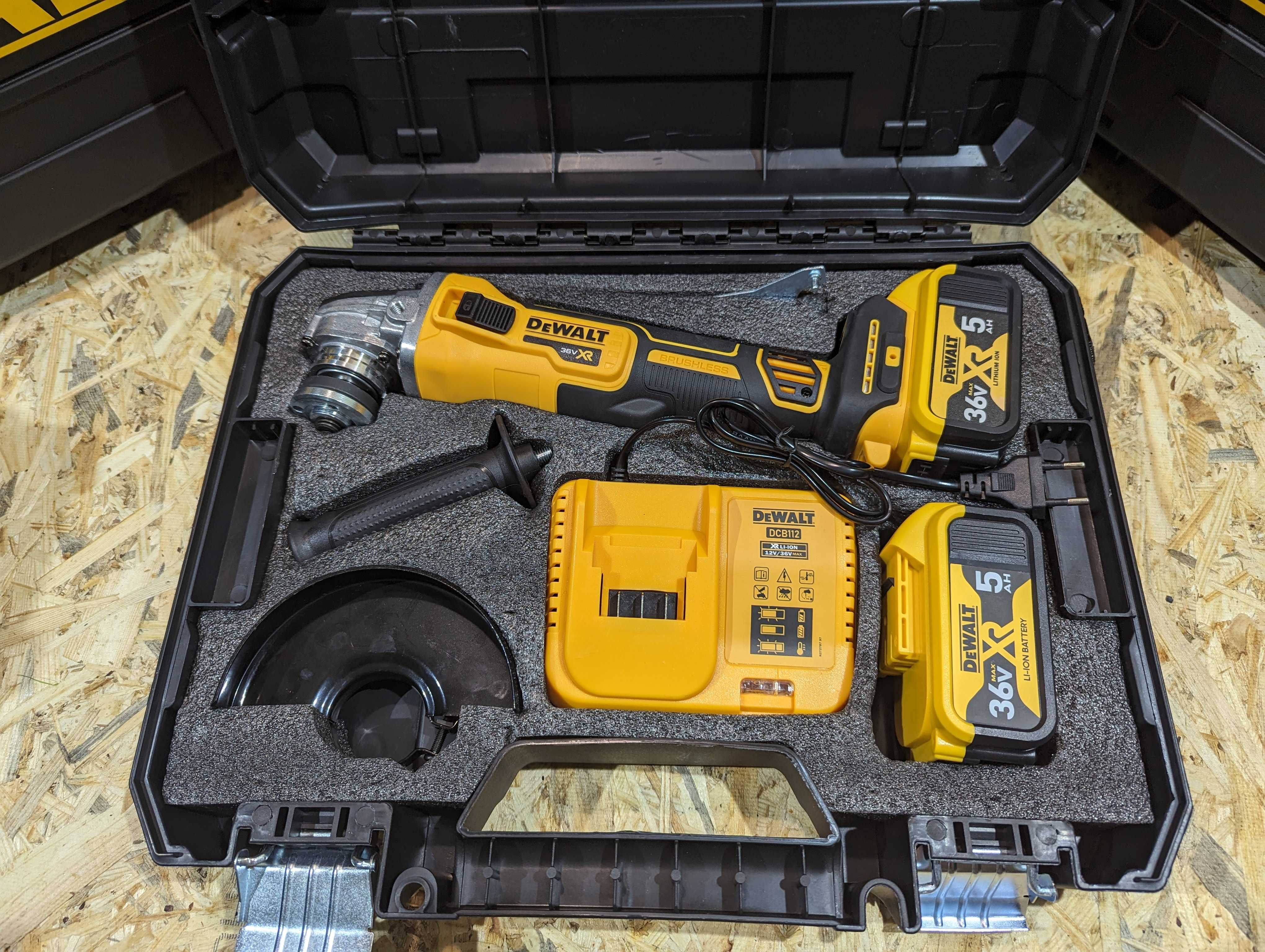 Болгарка акумуляторна DeWALT DCG405P2 36V 1200 Вт Девальт