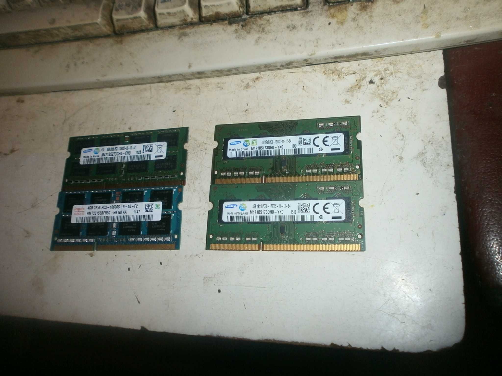 Ноутбучні плашки DDR3 So-Dimm по 4gb для Intel й Amd. 1.5v