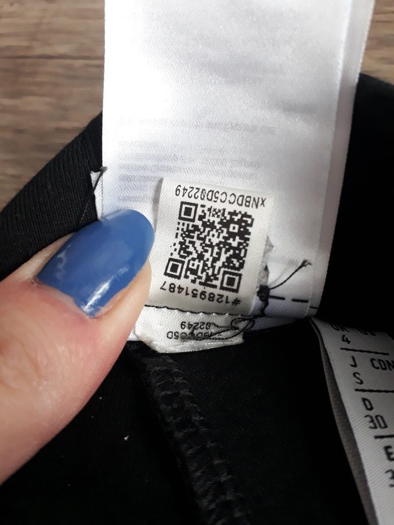 Czarne legginsy damskie adidas 3 paski rozmiar 30 xxxs xxs białe paski
