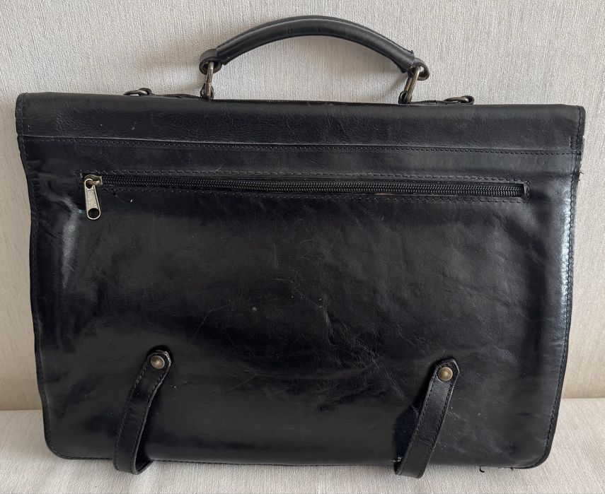 Вінтажний чоловічий шкіряний портфель