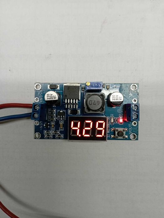 Понижающий DC-DC преобразователь LM2596S с вольтметром