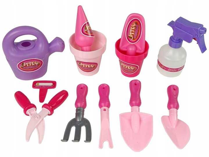 Mały Zestaw Ogrodniczki Doniczki Spryskiwacz Konewka 10079