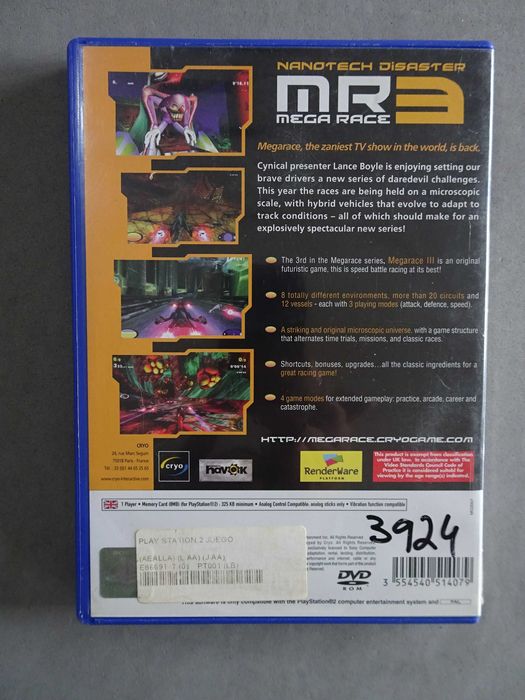 Jogo Playstation 2 - PS2 - Mega Race 3 MR3 Nanotech Disaster