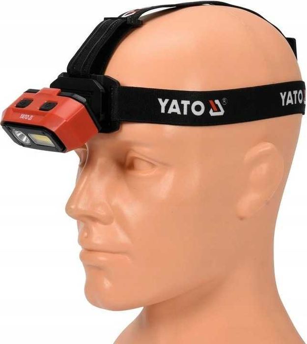 Налобний ліхтар YATO з акумулятором 800 лм