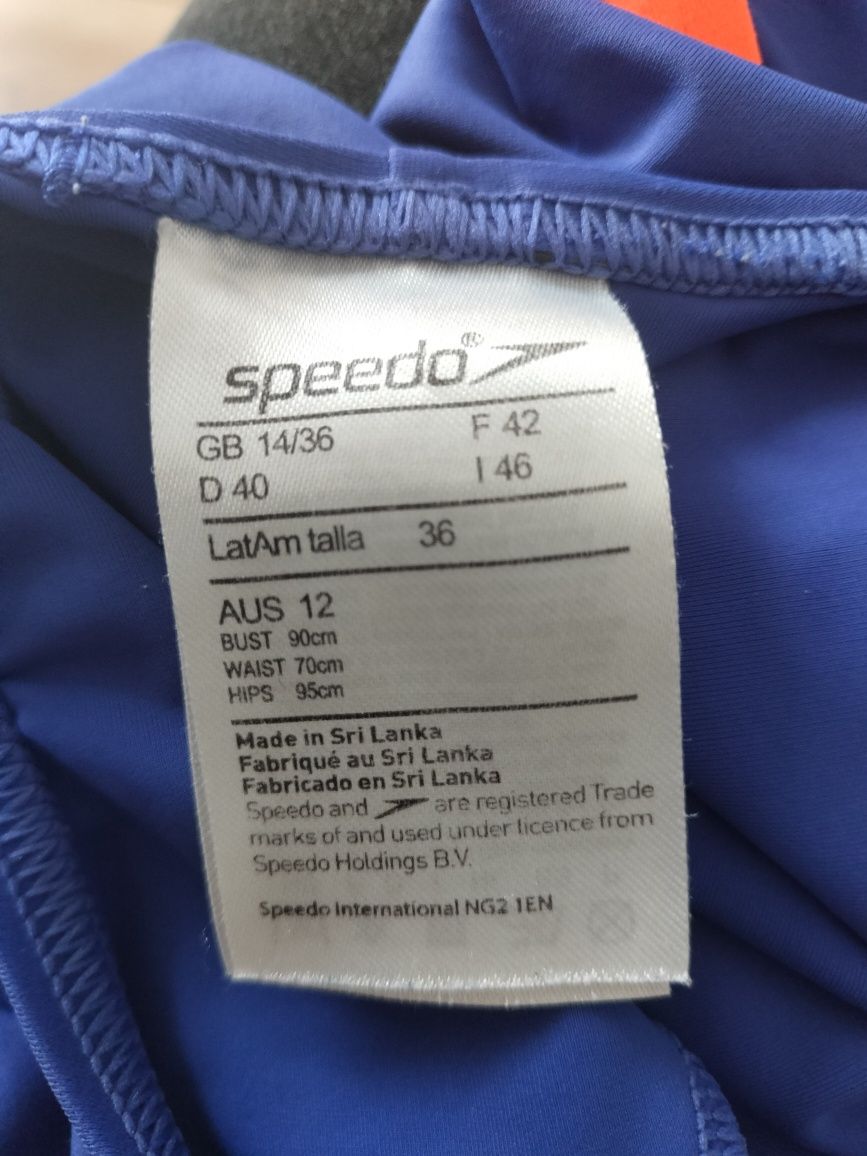 Strój kąpielowy damski na basen, sportowy r. 36, niebieski