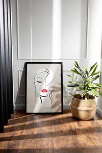 Plakat na Ścianę Obraz Kobieta Minimalizm Abstrakcja Art 50x70 cm