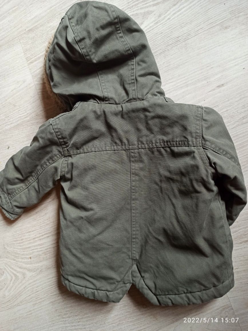 Kurtka parka khaki wiosna jesień 9-12 mies 86 80 Mothercare