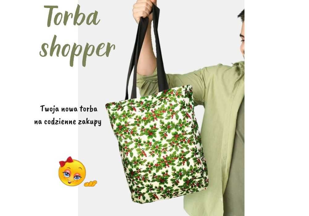 Torba na zakupy bawełniana shoperka Wyjątkowy design i wygoda