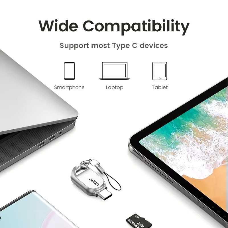 Картрідер UGREEN CM331 USBC – Micro SD/TF карт до 2ТБ 5 Гбіт/с (15513)