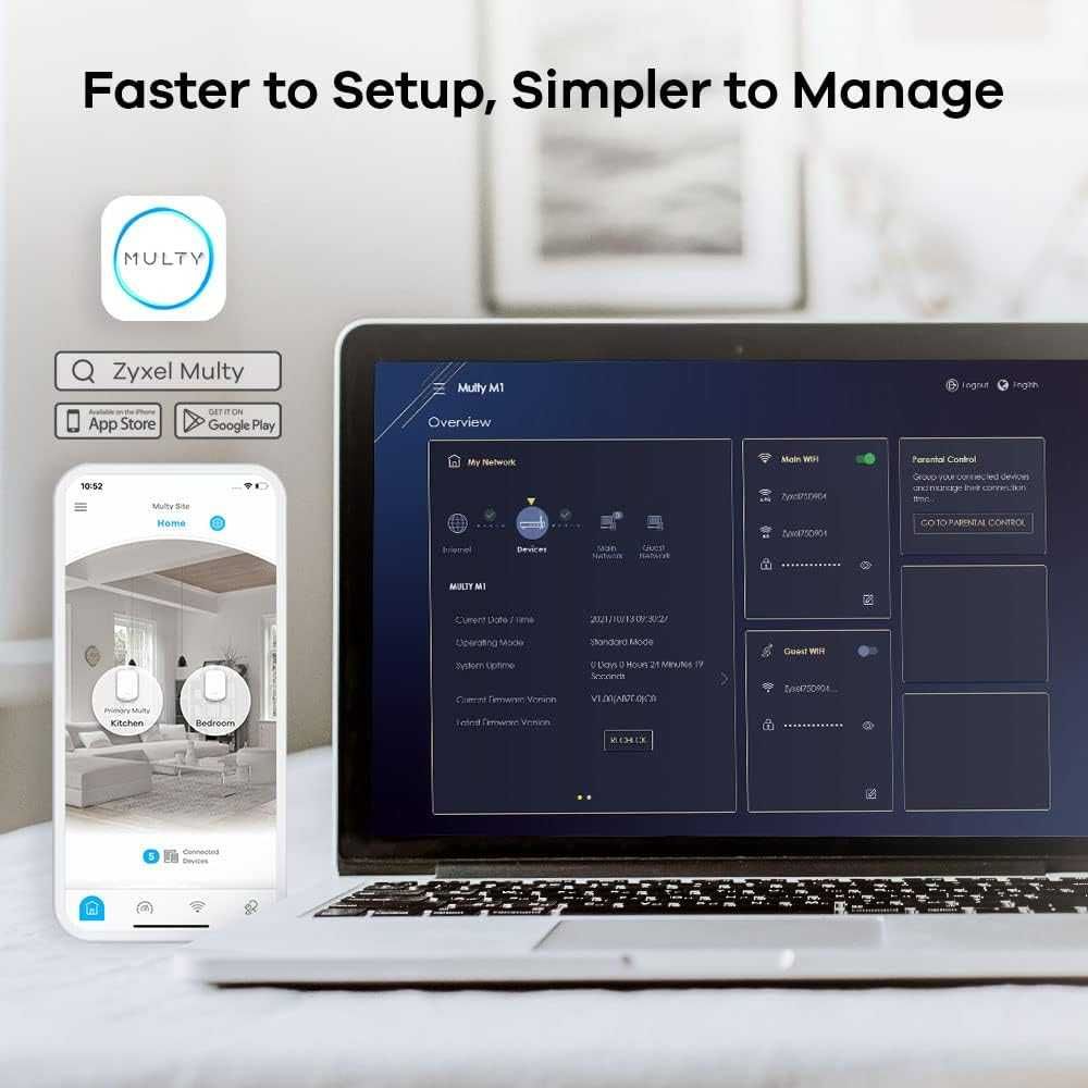 Zyxel Multy M1 MESH AX1800 WiFi System 6 zestaw sieciowy 3-pak router