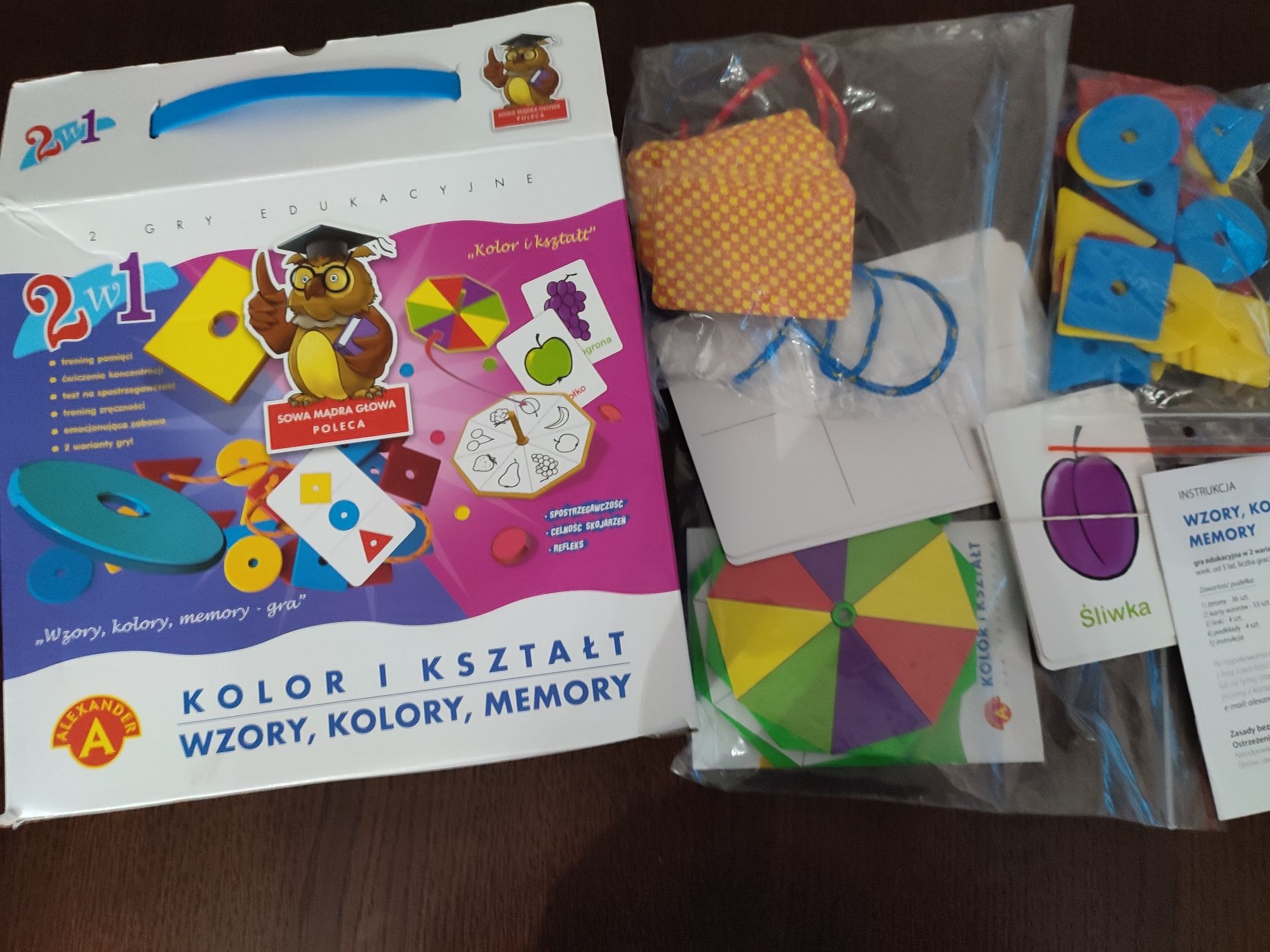 Kolor i kształt, wzory, kolory, memory, 2 w 1Alexander